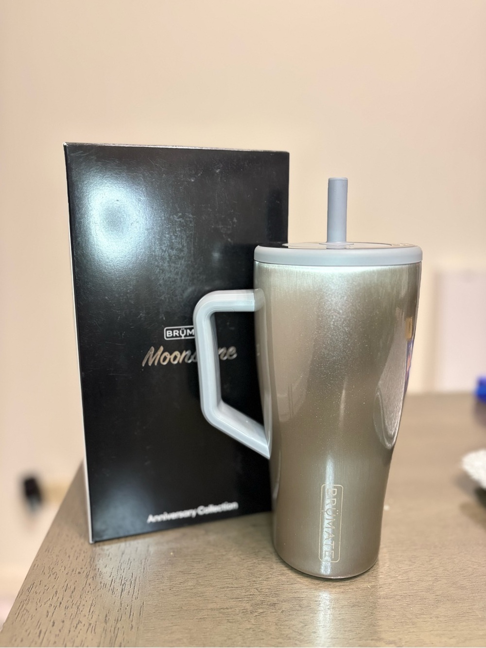 Brumate Moonscape Metallic Travel Tumbler with Handle and Straw 30oz
